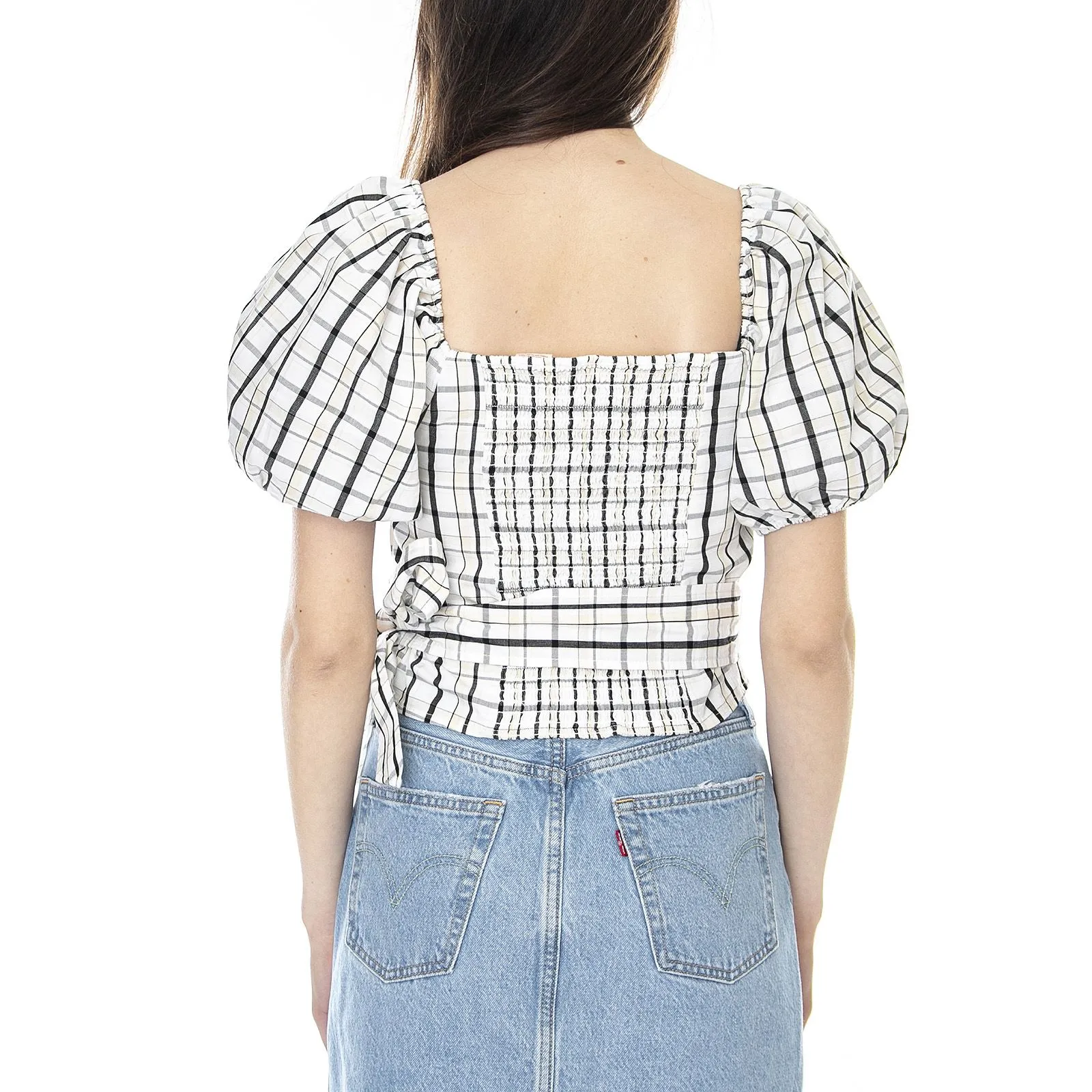 Levis Vera Blouse - Sally Plaid / Cloud Dancer - Top Donna Multicolore    