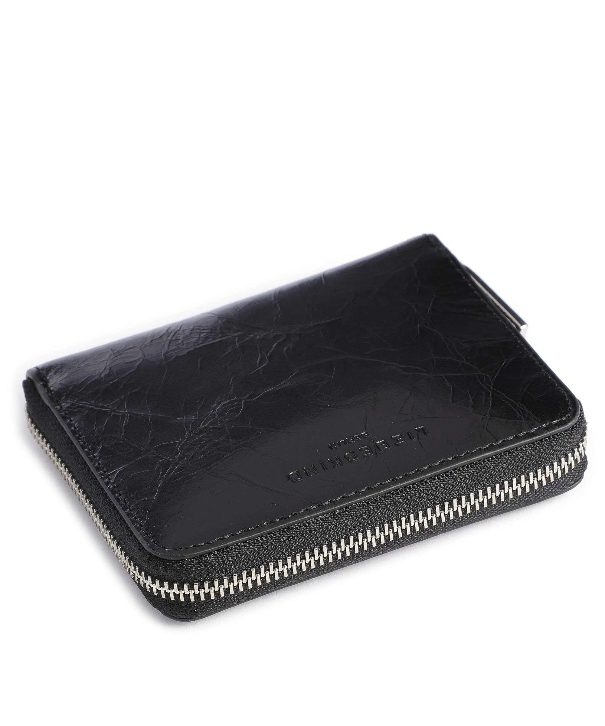  Liebeskind LK 204 Conny Lack Distressed Portafoglio pelle granulata nero  