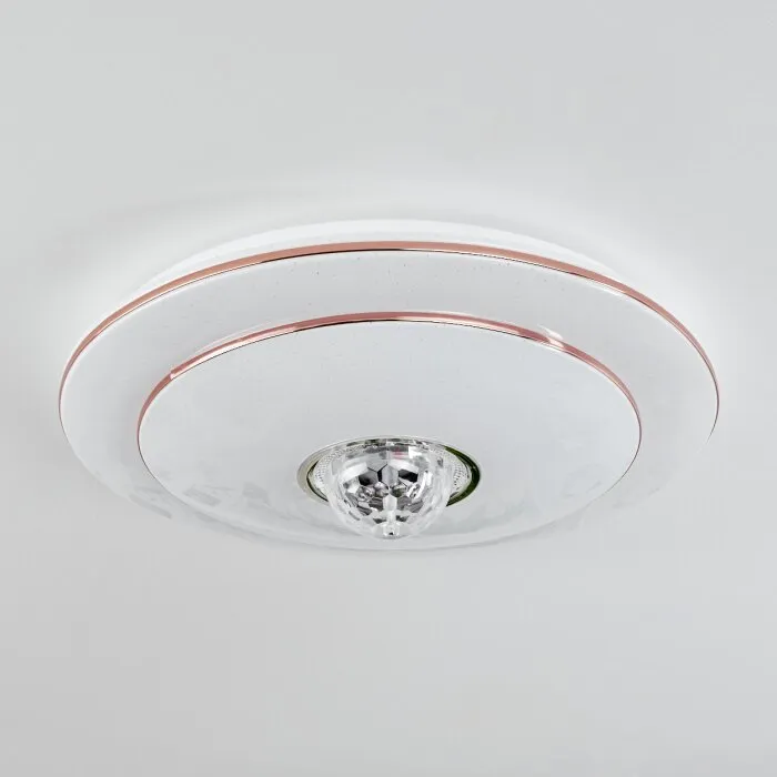 Lindero Plafoniera LED Bianco, 2-Luci, Telecomando, Cambia colore