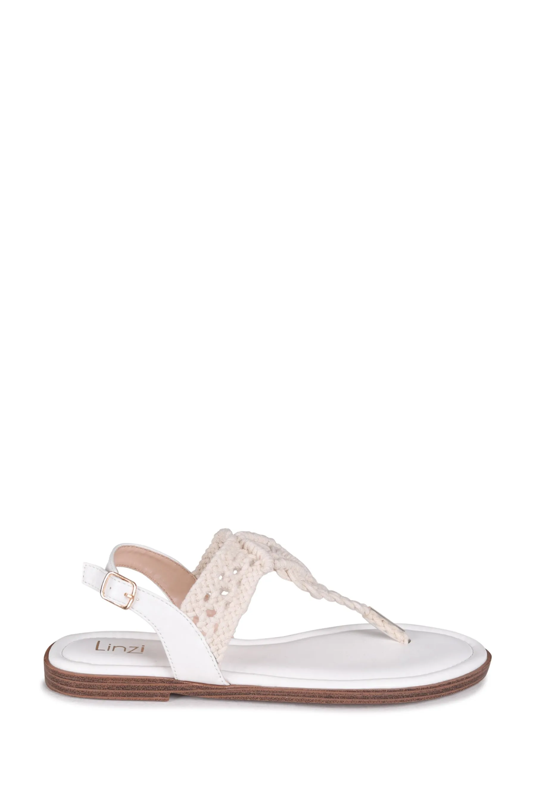 Linzi Astara - Sandali infradito in maglia con cinturino sul retro