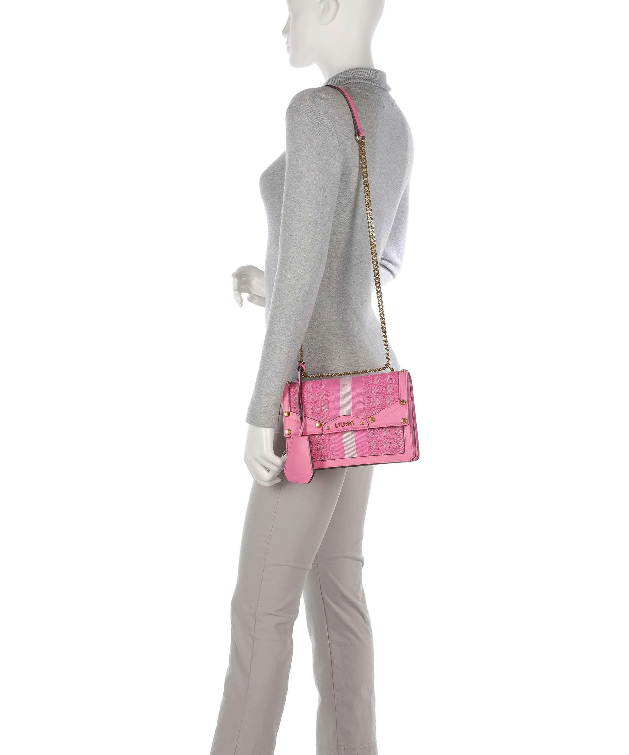  Liu Jo Adonide Borsa a spalla cotone, pelle sintetica pink  
