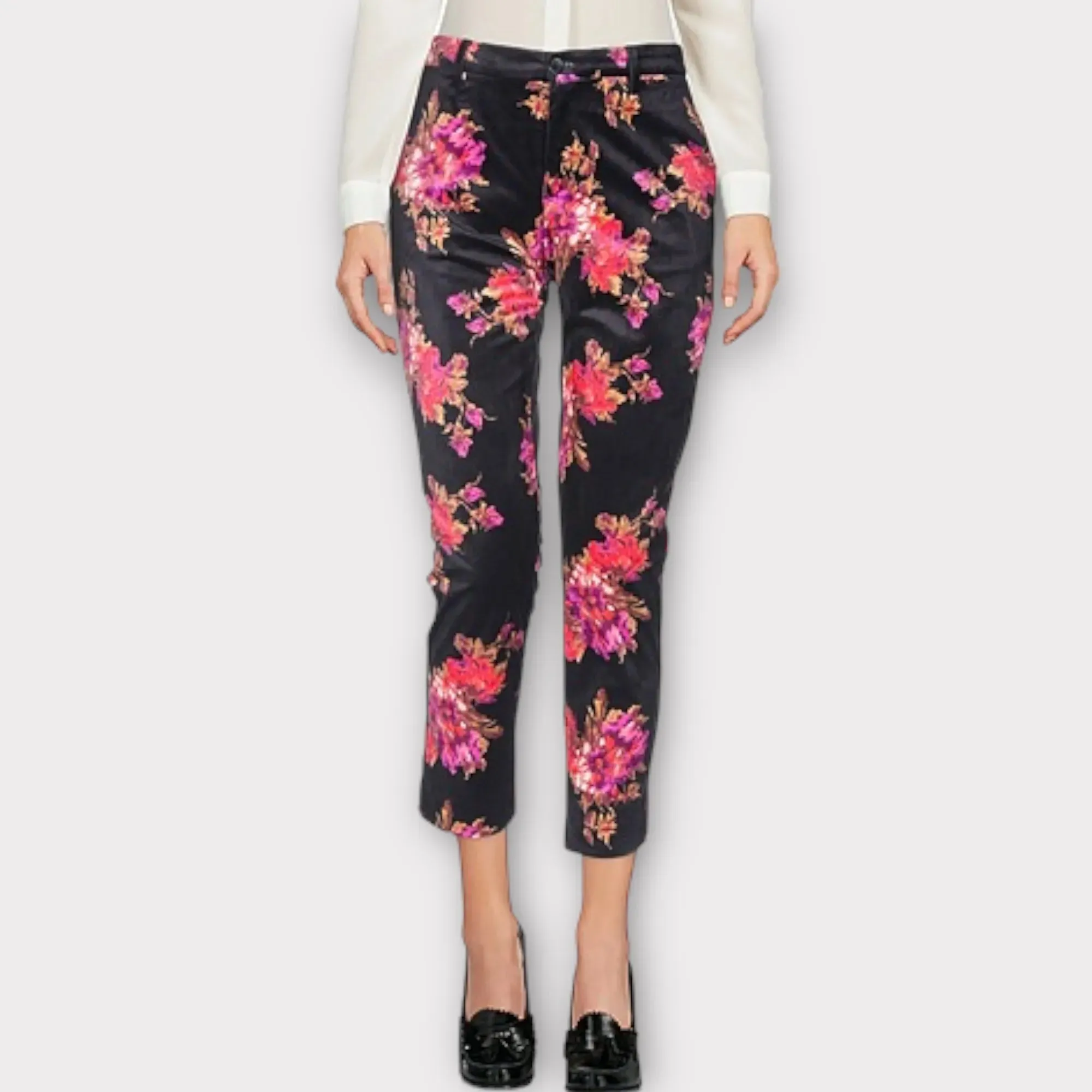 Liu Jo – Pantaloni chino in velluto stampato