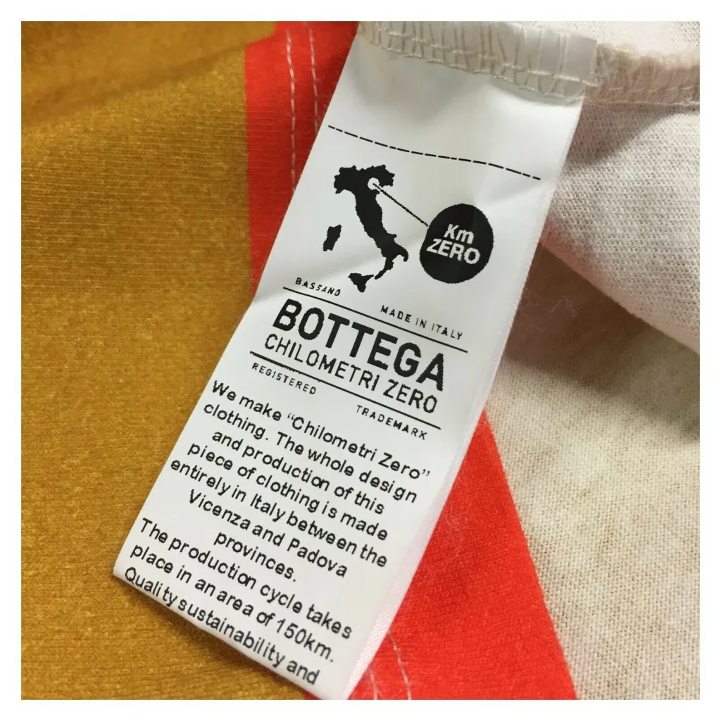 MADSON by BottegaChilometriZero t-shirt uomo mezza manica girocollo rigata beige/verde/arancio mod DU20051 MADE IN ITALY