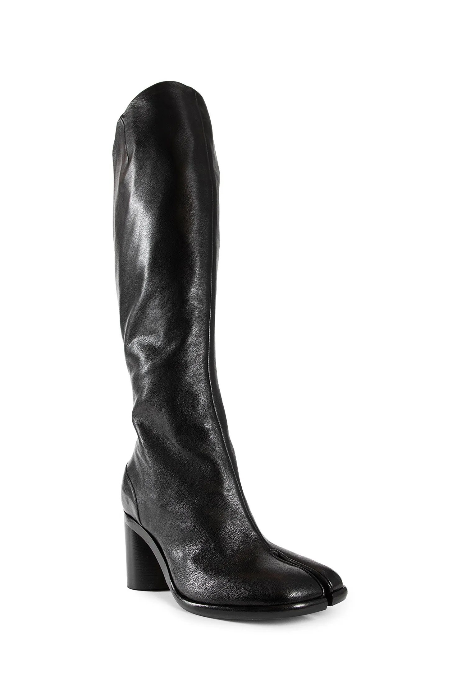 maison margiela  leather tabi boots 