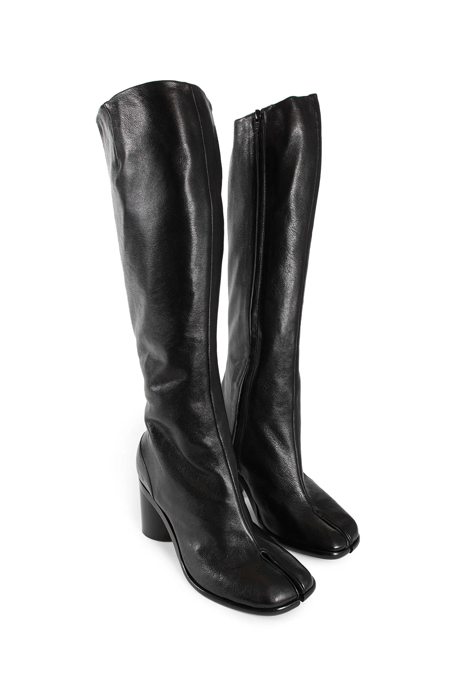 maison margiela  leather tabi boots 