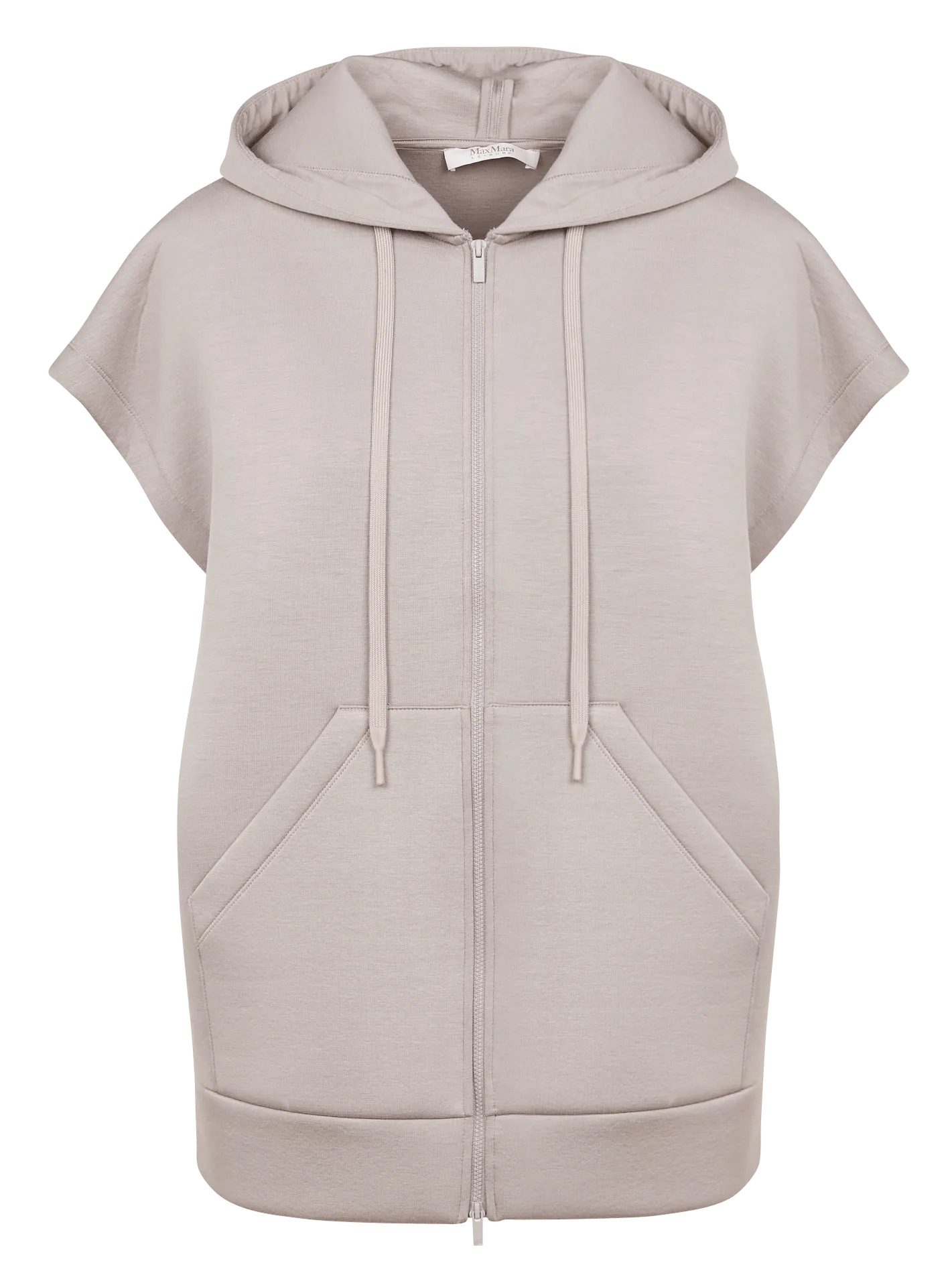  MAX MARA LEISURE   ALCUNO - Felpa scollo tondo senza maniche con cappuccio | Grigio