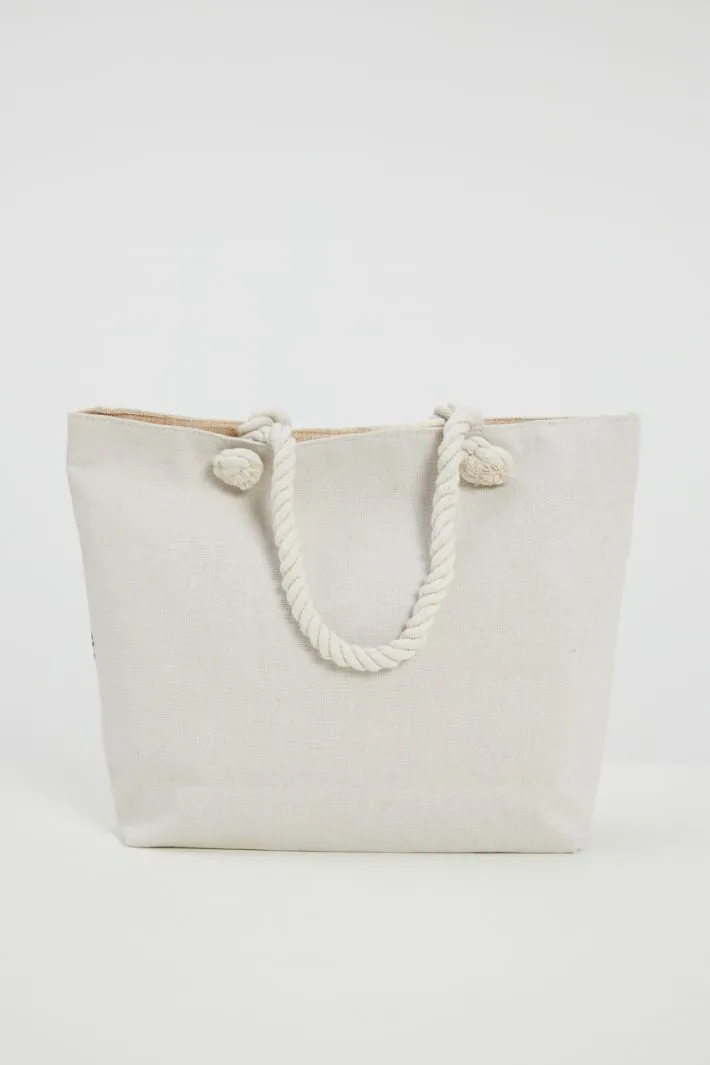 Maxi shopper in tela