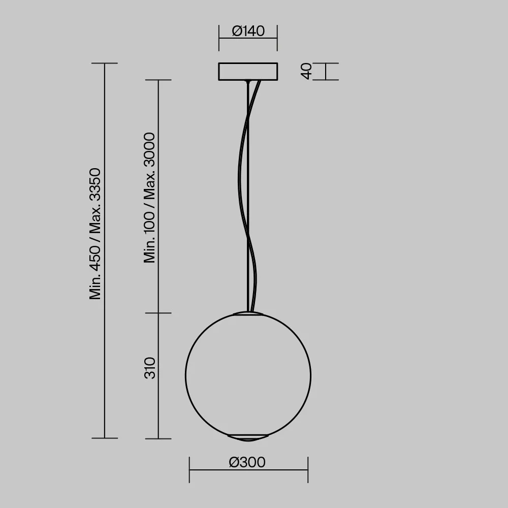 Maytoni  Lampada a sospensione moderna con diffusore rotondo in vetro a led dimmerabile Bruma - 15W - 2700k Luce Calda