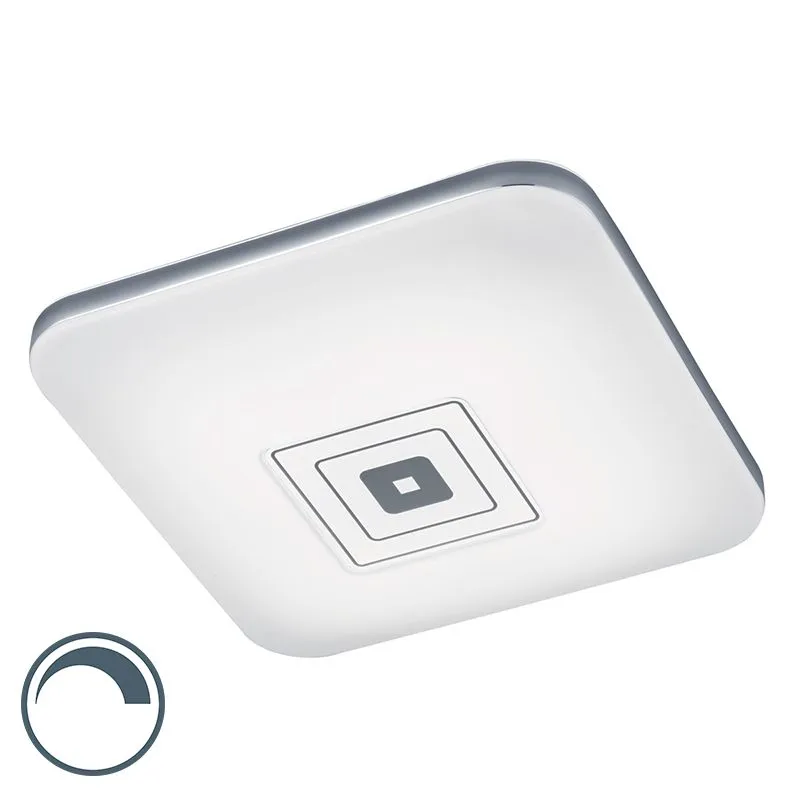 Moderna plafoniera quadrata bianca incl. LED dimmerabile e temperatura luce regolabile - CONCORDE