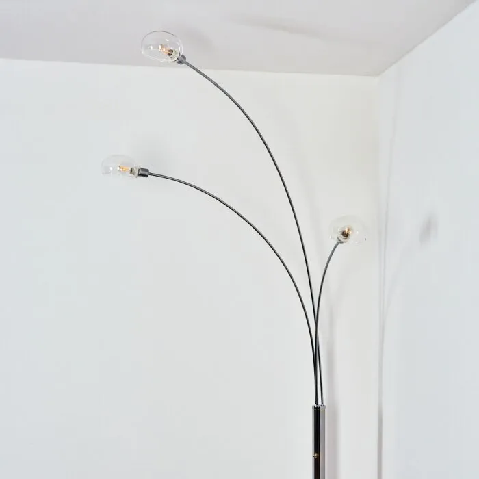 Nikkala Lampada da terra Cromo, Bianco, 3-Luci