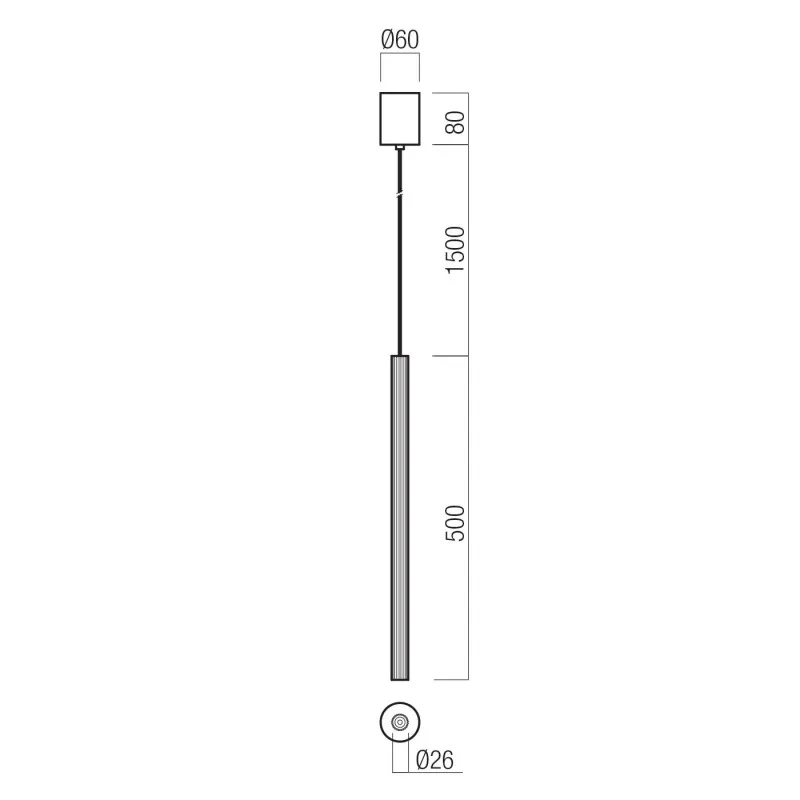 Nikos H 50 cm lampada a sospensione struttura in alluminio e metallo Led 8W