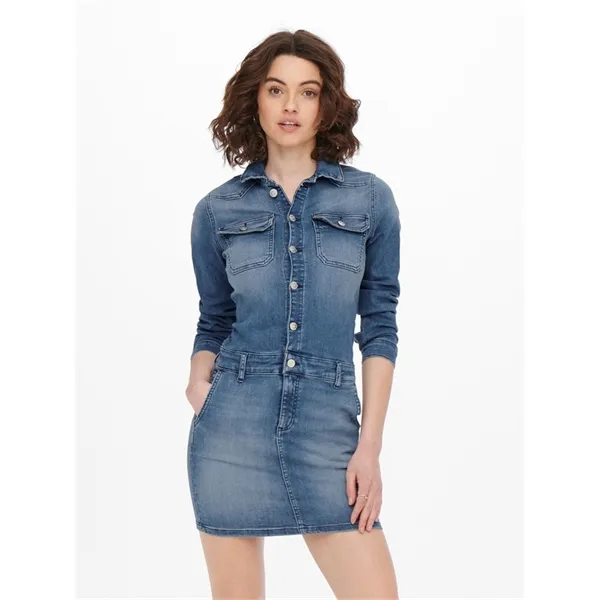 Only vestito in denim onlblush stretch dress