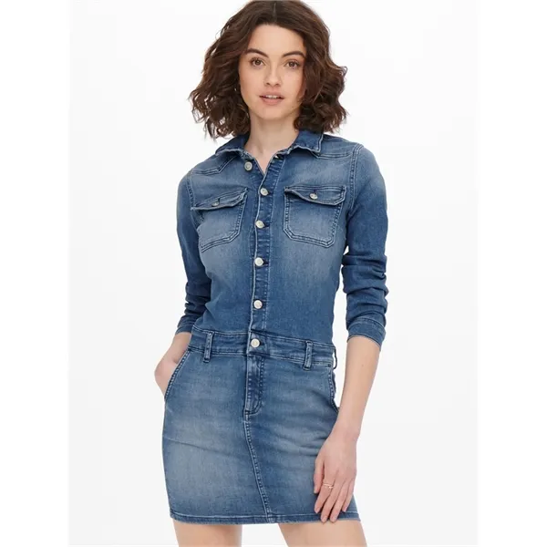 Only vestito in denim onlblush stretch dress