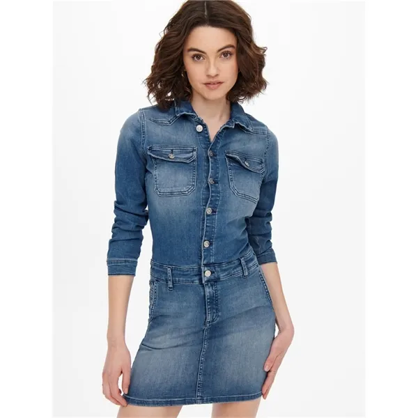 Only vestito in denim onlblush stretch dress