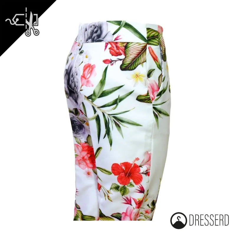 Pantalone a sigaretta floreale