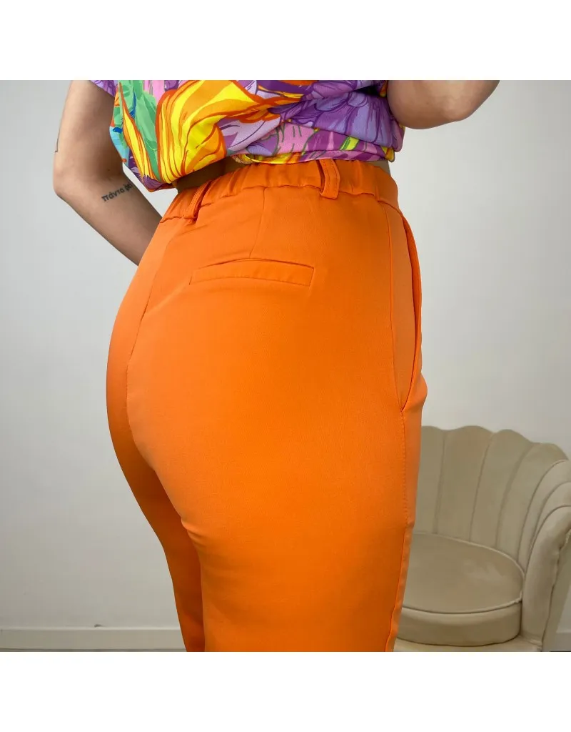 PANTALONE A SIGARETTA LUMINA ARANCIO