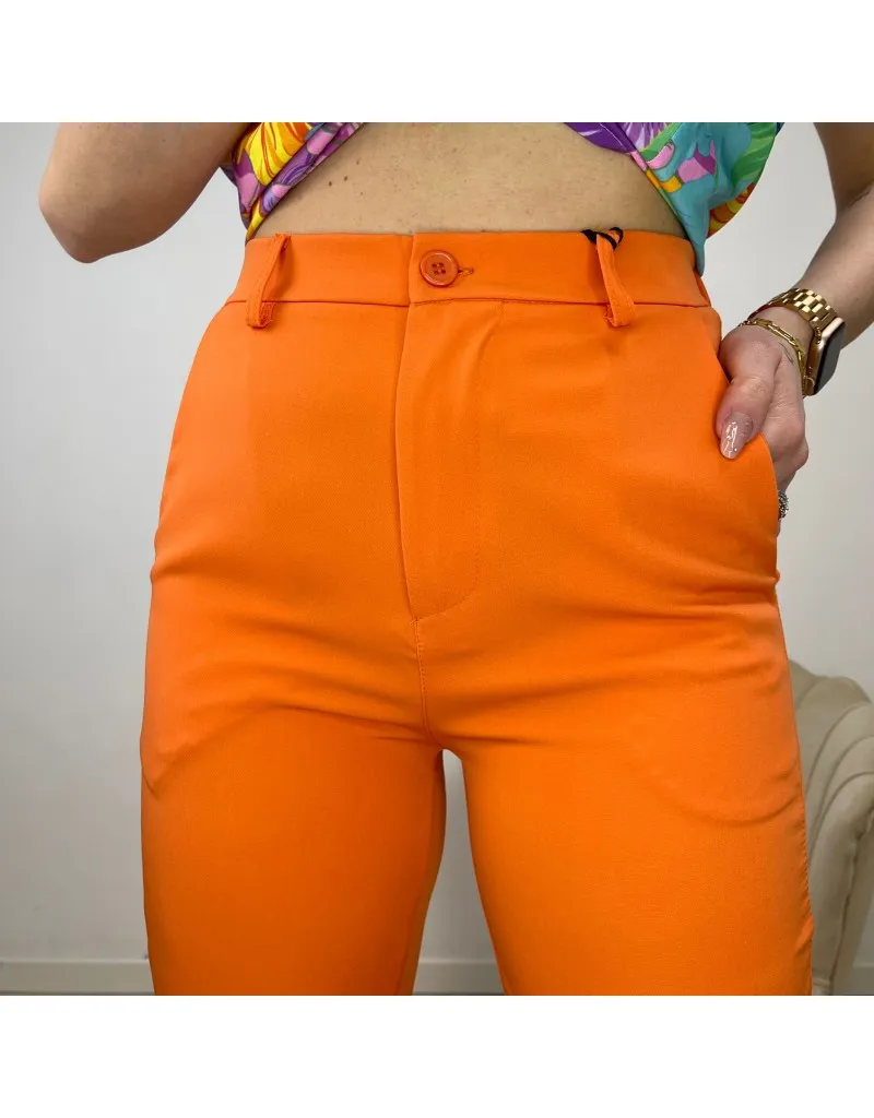 PANTALONE A SIGARETTA LUMINA ARANCIO