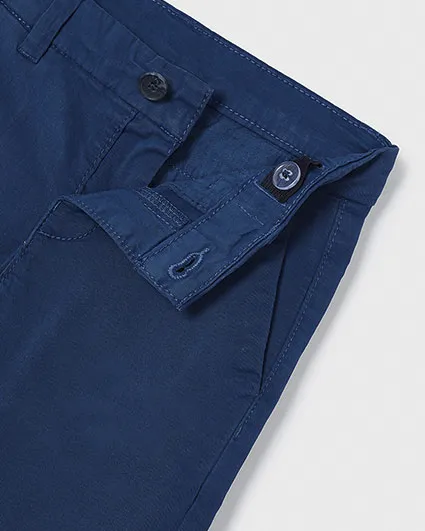 Pantalone chino indaco in gabardina di cotone stretch 2-9 anni