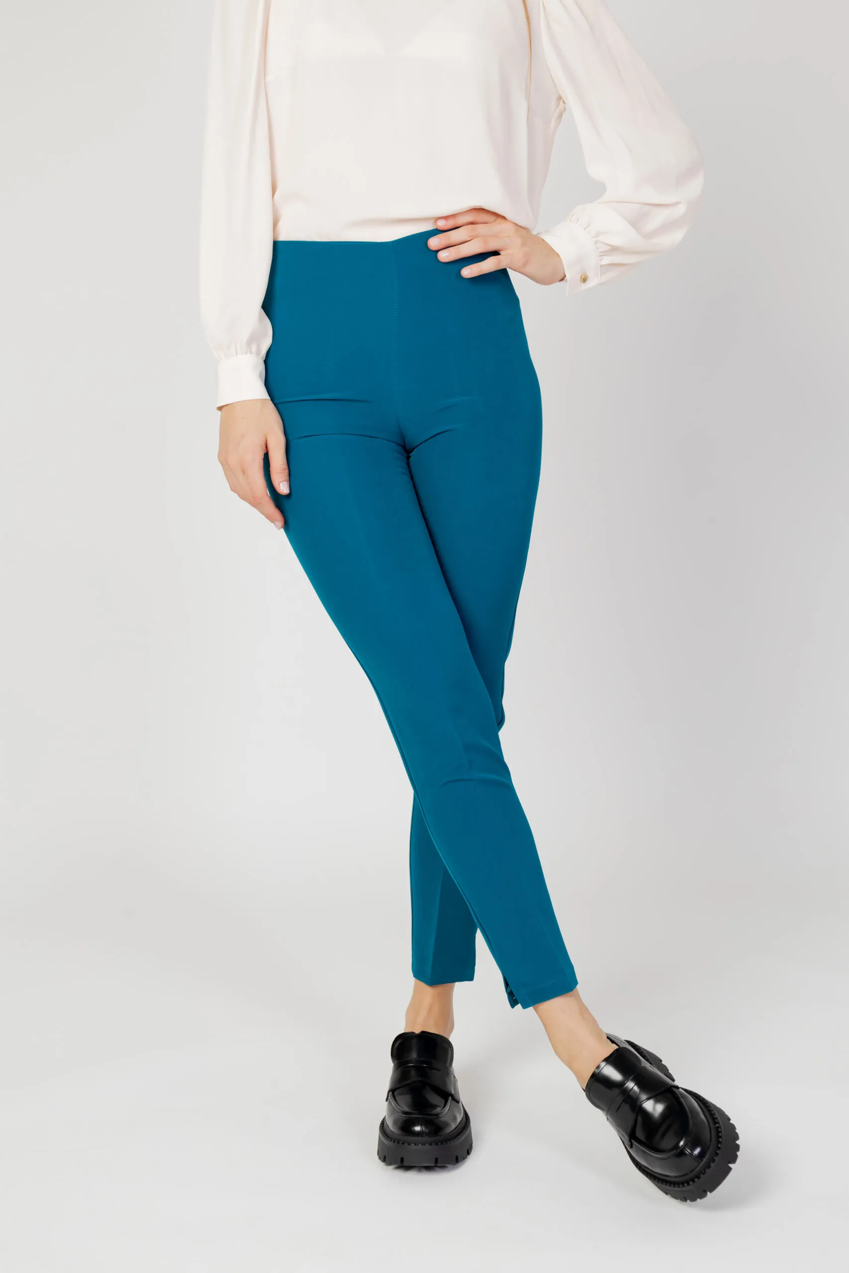 Pantaloni a sigaretta Hanny Deep – Petrolio