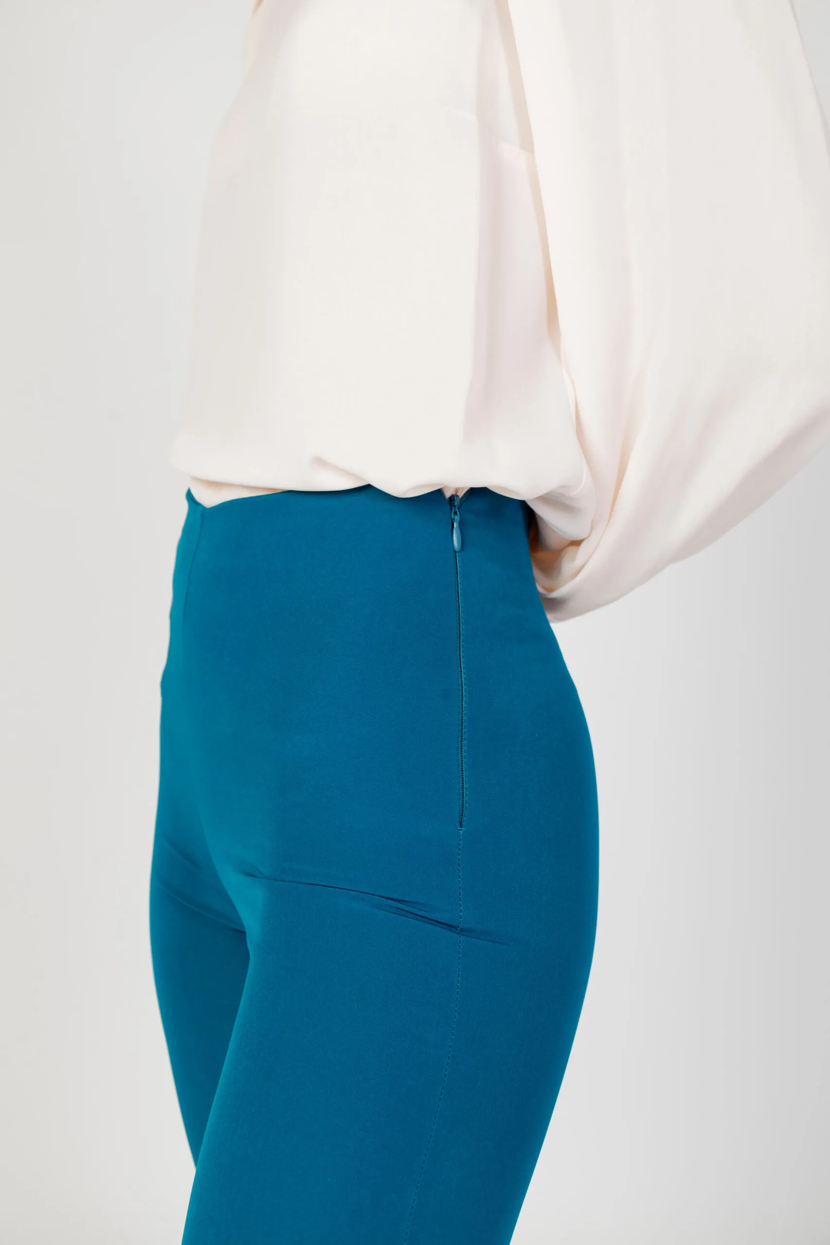 Pantaloni a sigaretta Hanny Deep – Petrolio