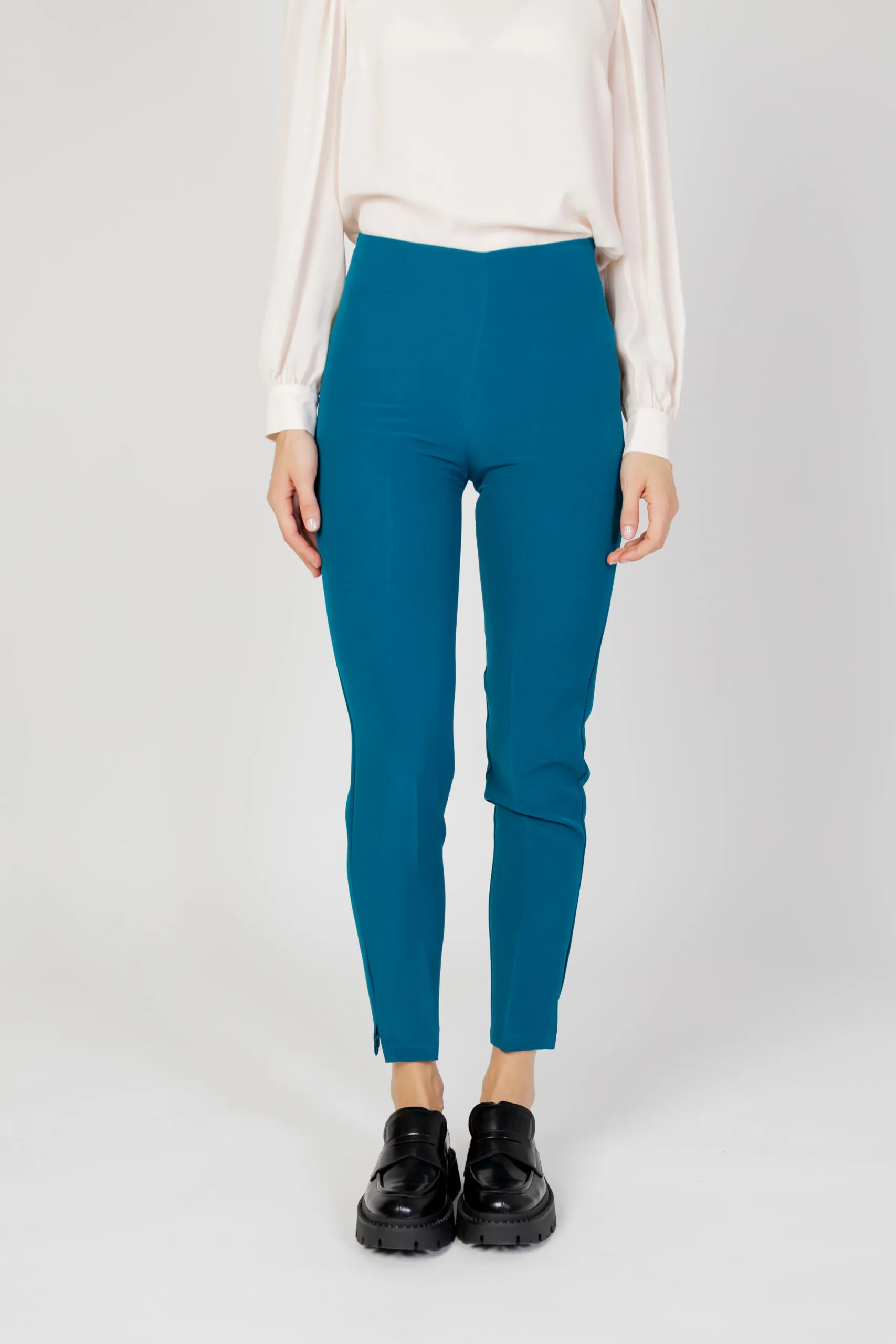Pantaloni a sigaretta Hanny Deep – Petrolio