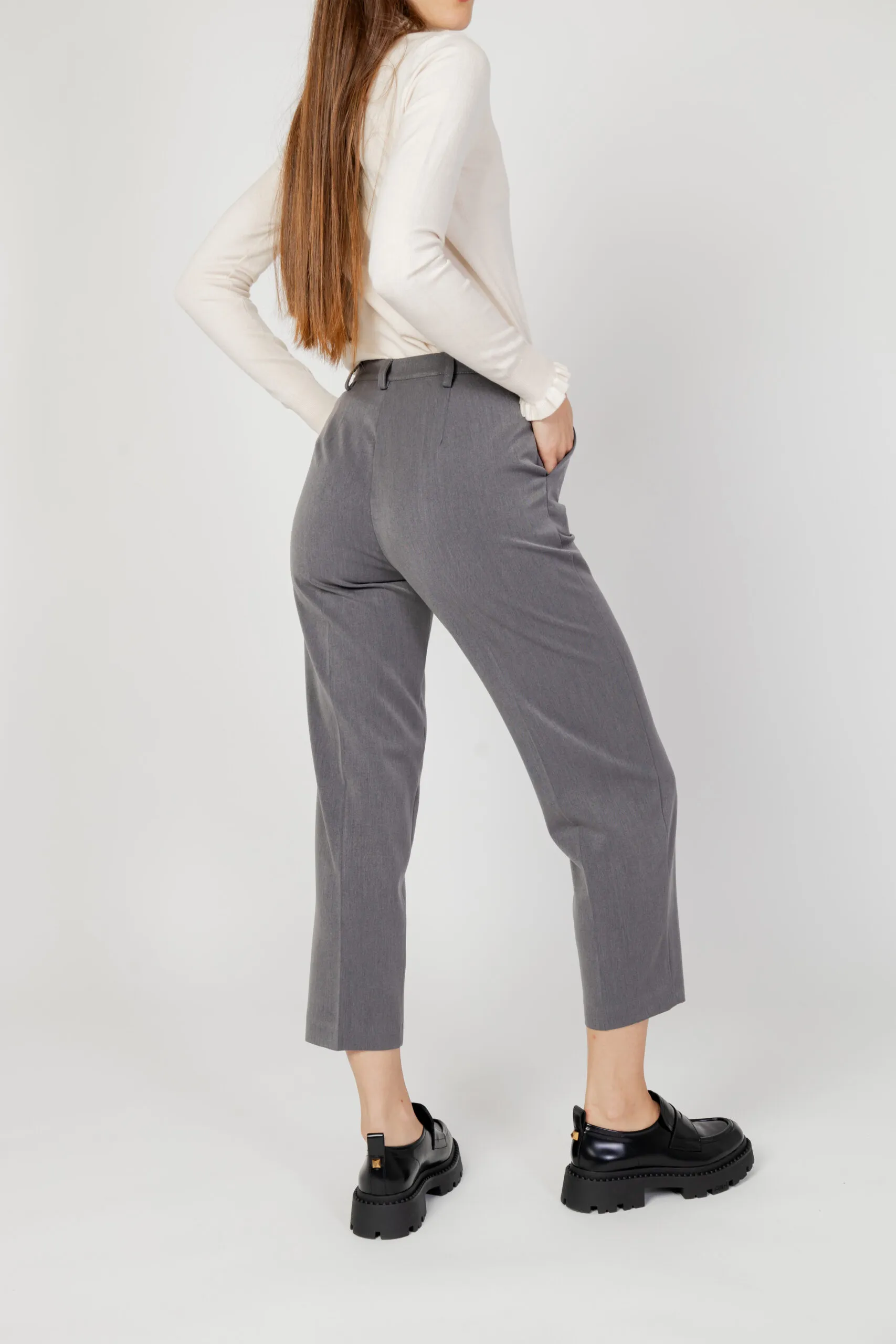 Pantaloni a sigaretta Hanny Deep guendy Grigio