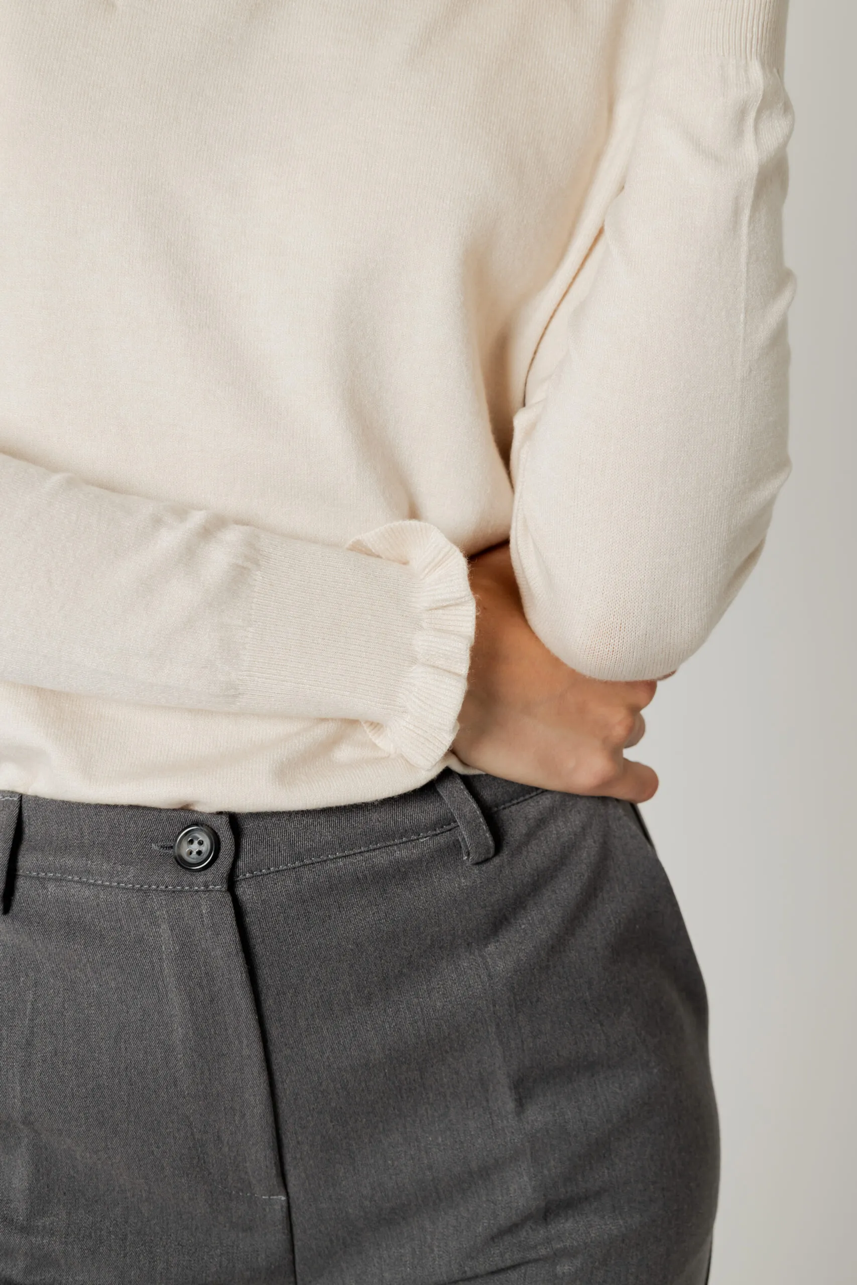 Pantaloni a sigaretta Hanny Deep guendy Grigio
