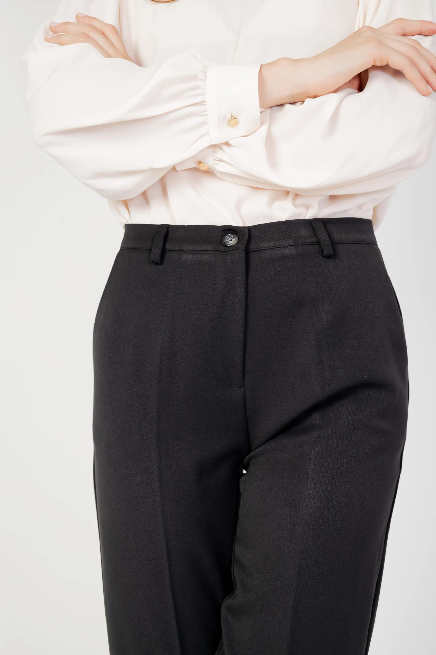 Pantaloni a sigaretta Hanny Deep guendy Nero