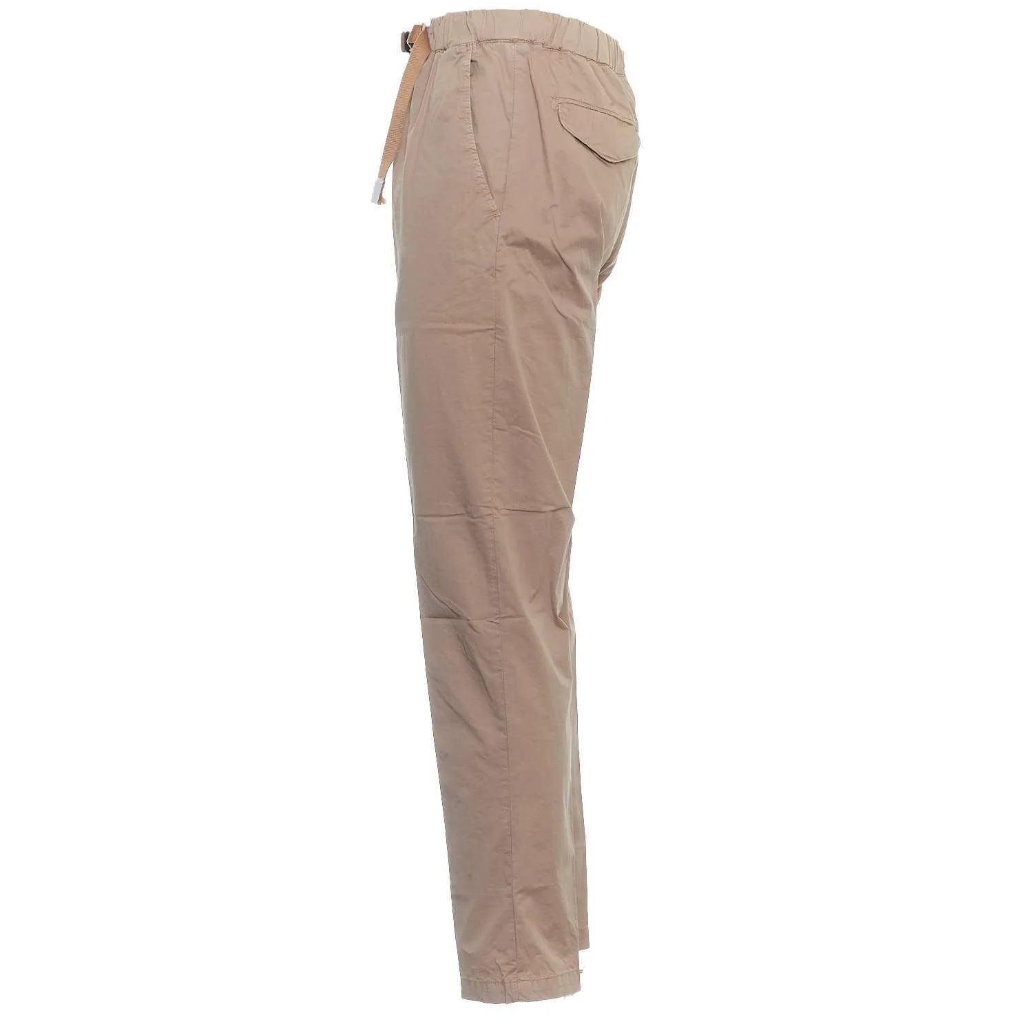 Pantaloni Con Fettuccia In Popeline