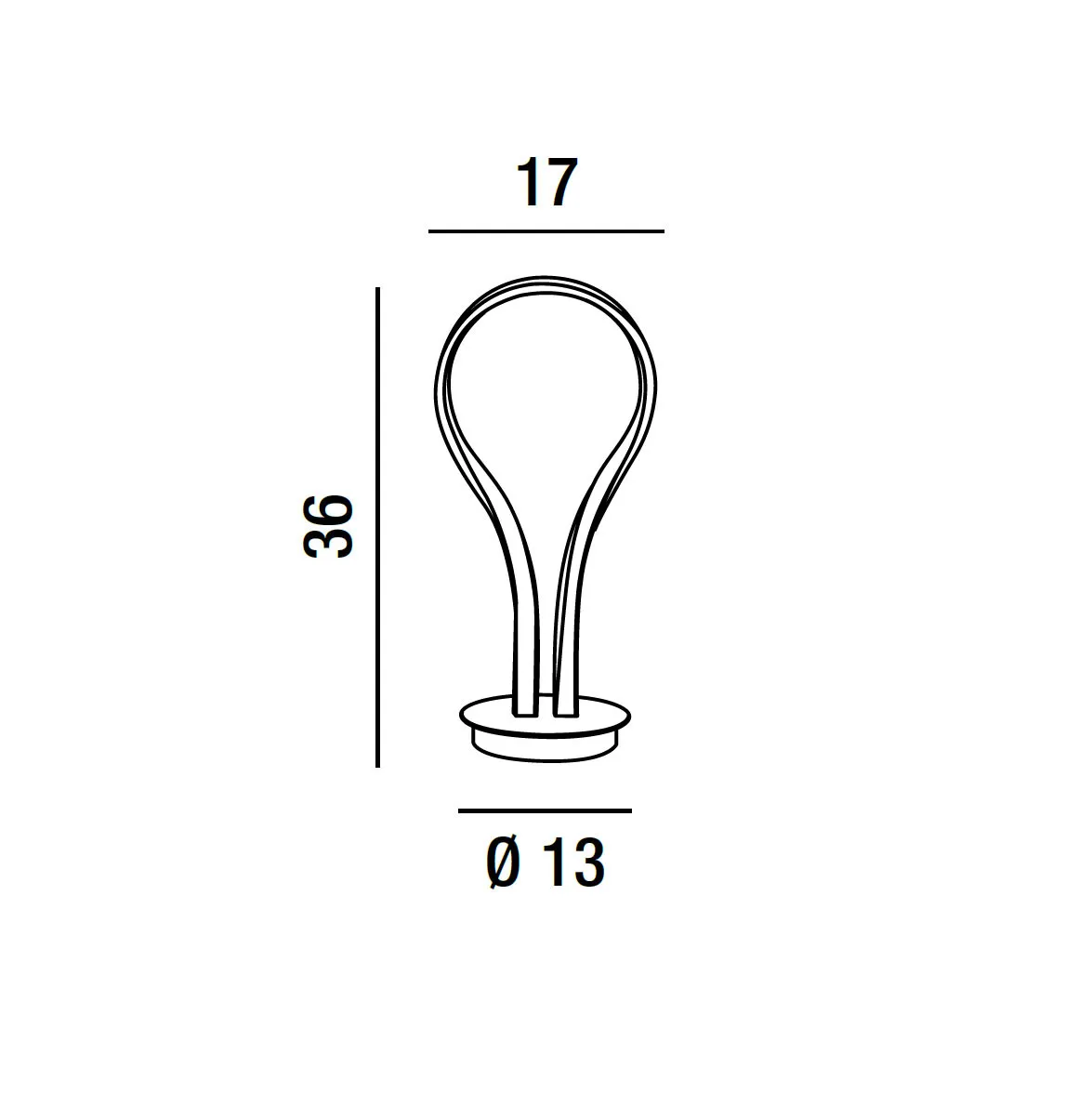 Perenz  Lampada da tavolo a LED in stile moderno minimalista in metallo Blossom - 13W - 3000k Luce Calda