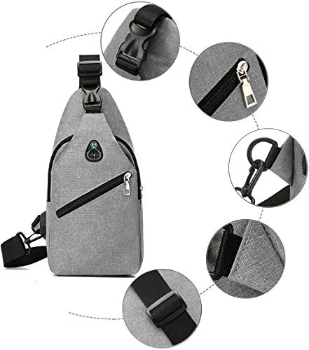 Petto Borsa Crossbody Zaino Spalla Monospalla Impermeabile Marsupio Zainetto Piccolo Sling Bag Borsello a Tracolla con porta di 