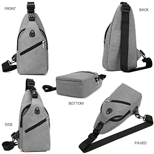 Petto Borsa Crossbody Zaino Spalla Monospalla Impermeabile Marsupio Zainetto Piccolo Sling Bag Borsello a Tracolla con porta di 