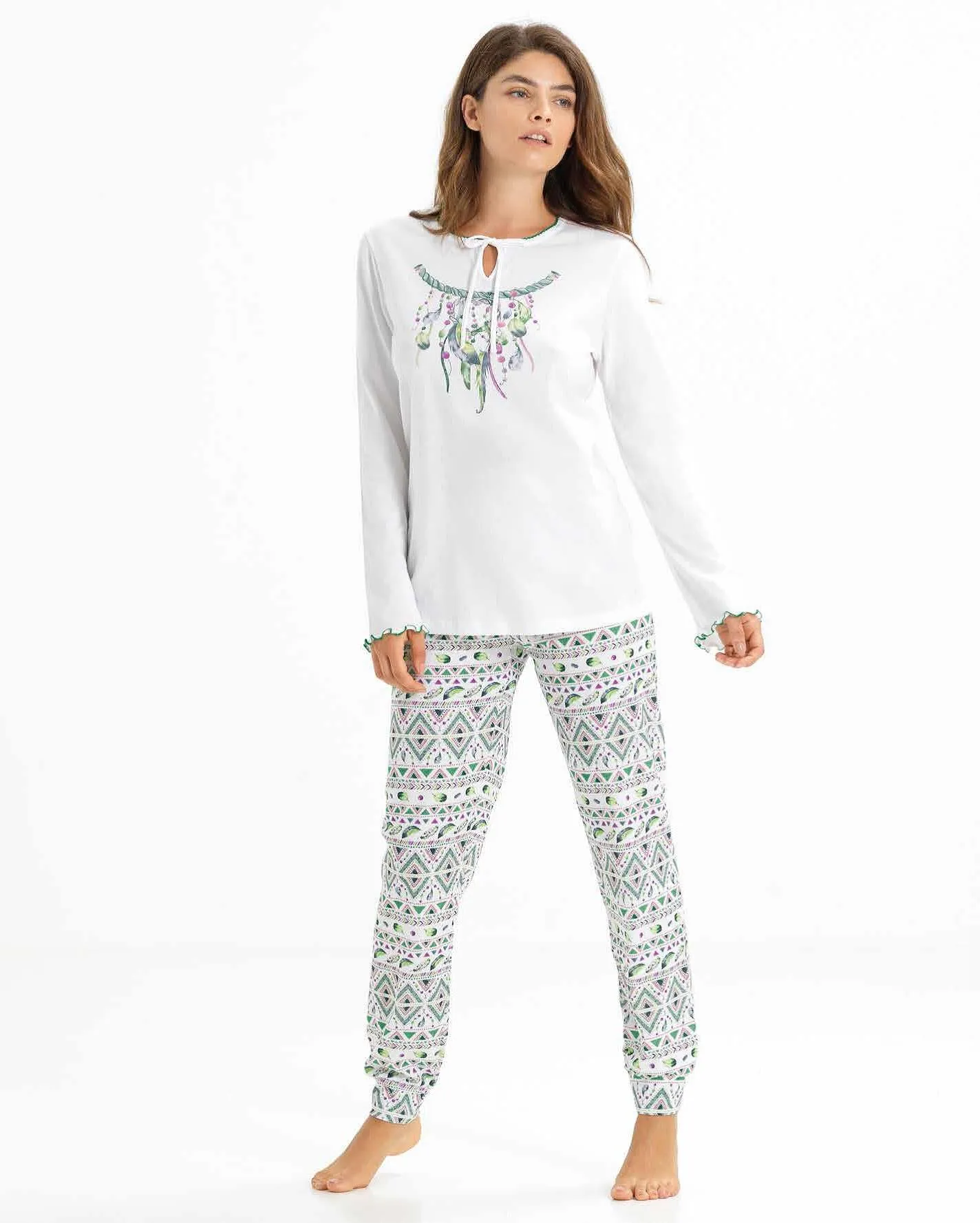 Pigiama Primavera/Estate Donna Bee Cool Dreamer Serie 9 46 100% Cotone