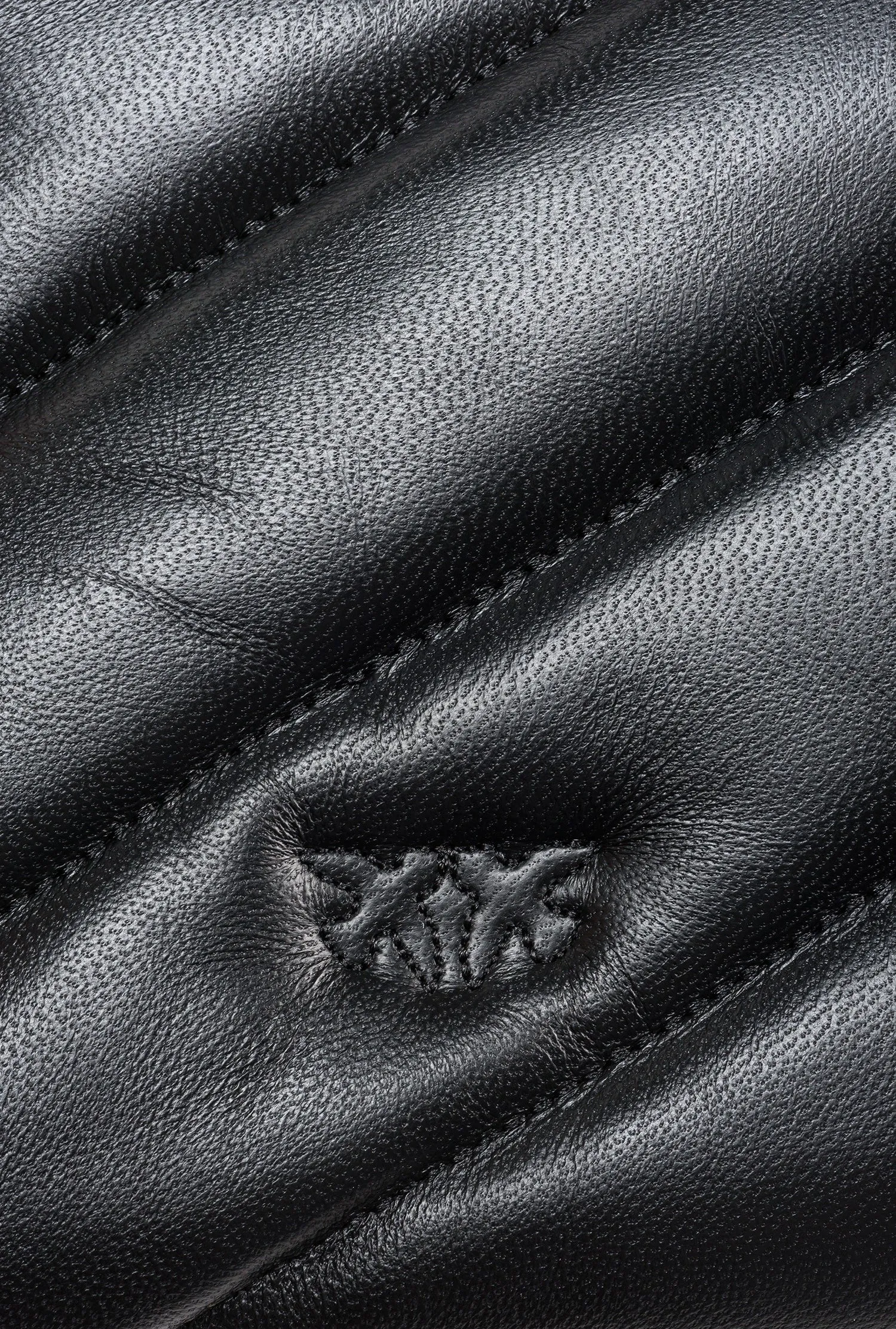 PINKO - FLAT BAG ORO NAPPA TRAPUNTATA NERO