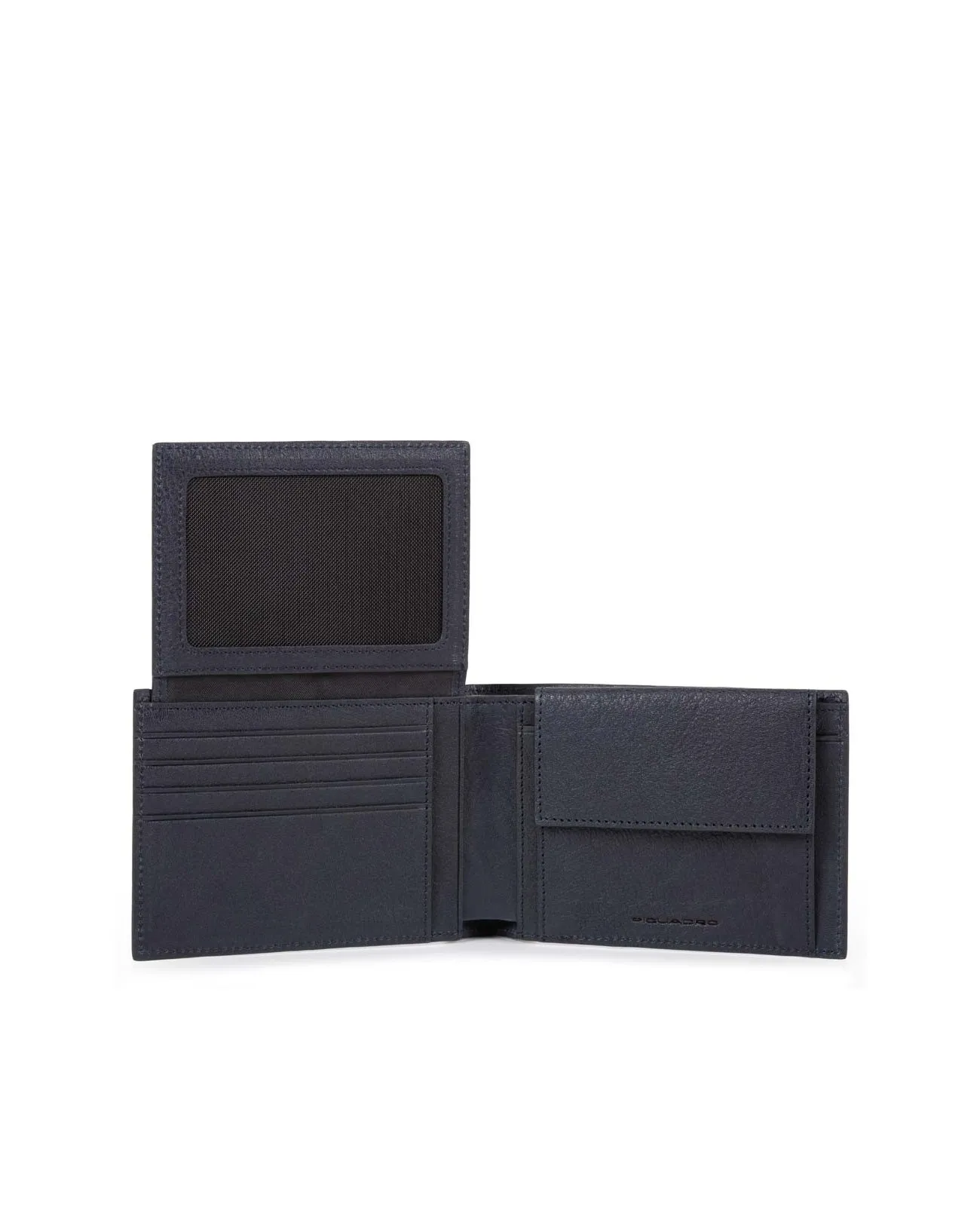 Piquadro - Portafoglio uomo con porta monete in pelle Black Square | Studioarch.com