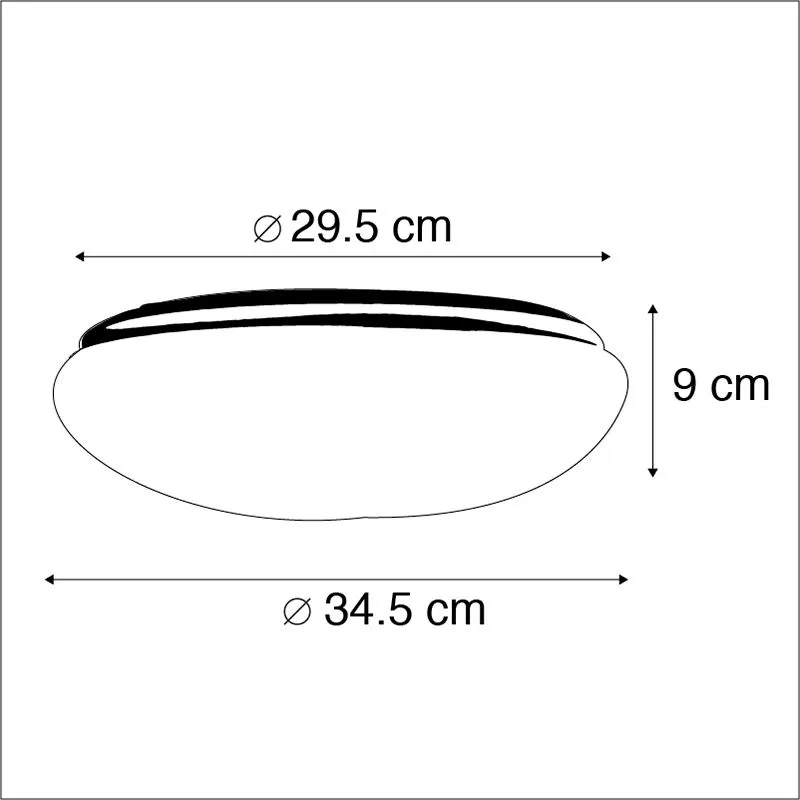 Plafoniera moderna rotonda bianca a LED 18W IP44 - KATTO
