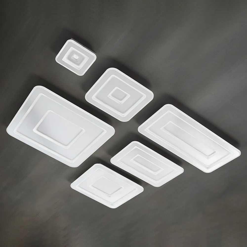 Plafoniera PROMOINGROSS – HALO Metallo Bianco LED L. 70×35