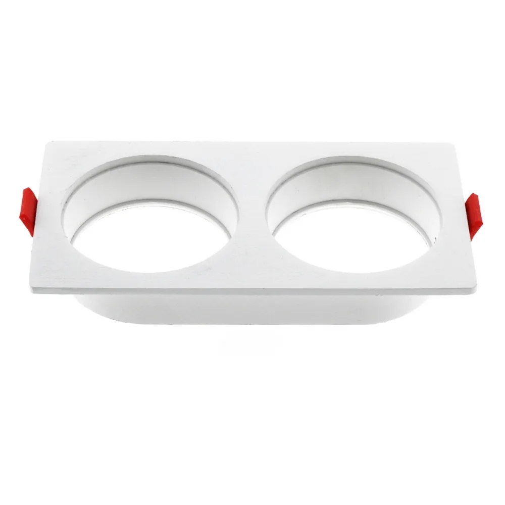 Portafaretto fisso per faretto Cobfix 10W da incasso 167x87mm Bianco Rettangolare 2 posti M LEDME