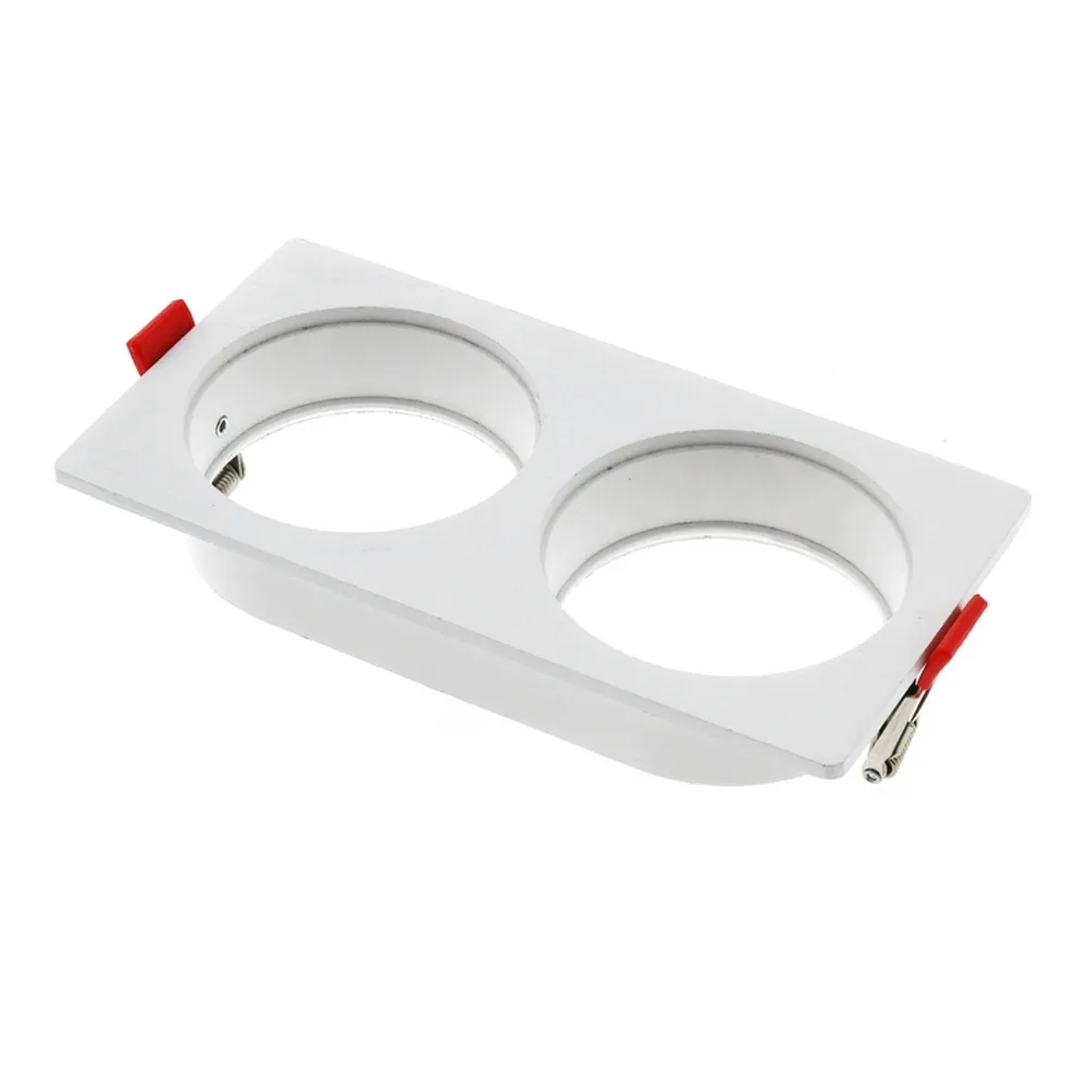 Portafaretto fisso per faretto Cobfix 10W da incasso 167x87mm Bianco Rettangolare 2 posti M LEDME