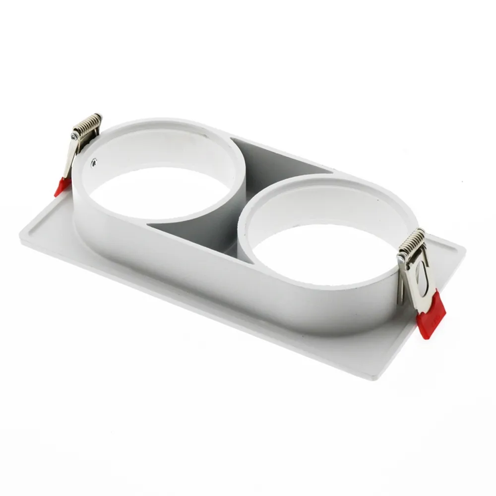 Portafaretto fisso per faretto Cobfix 10W da incasso 167x87mm Bianco Rettangolare 2 posti M LEDME