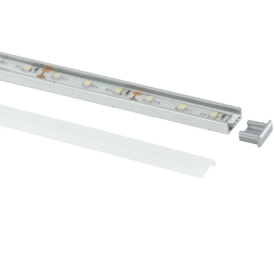 Profilo Per strip Led Alluminio Bianco 2 Metri Fissaggio Superficie Milano Intec Light