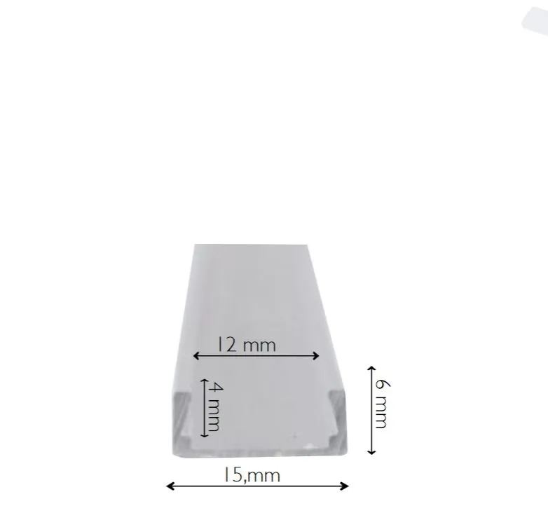 Profilo Per strip Led Alluminio Bianco 2 Metri Fissaggio Superficie Milano Intec Light