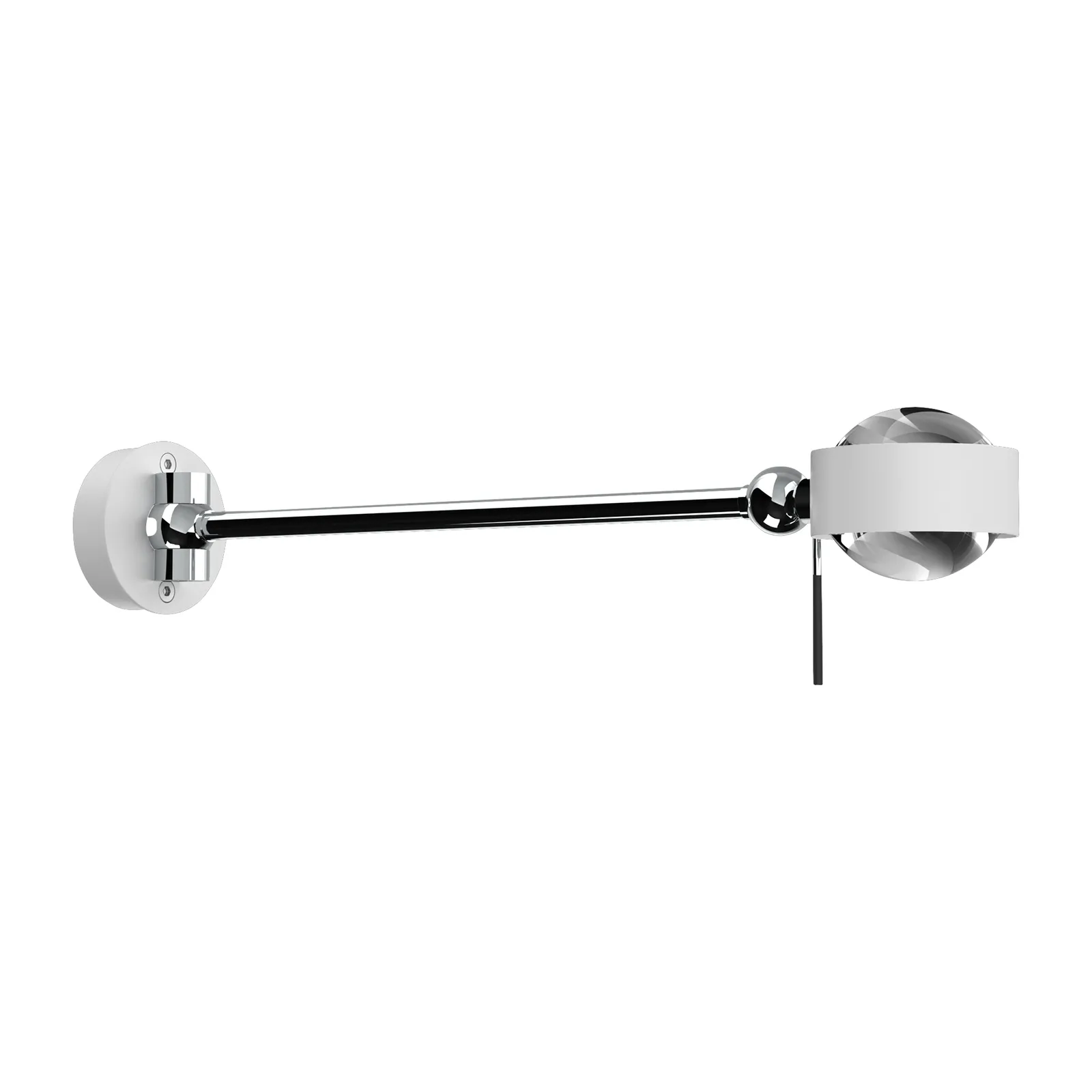Puk Mini Hotel G9, 30 cm, lenti trasparenti, bianco opaco