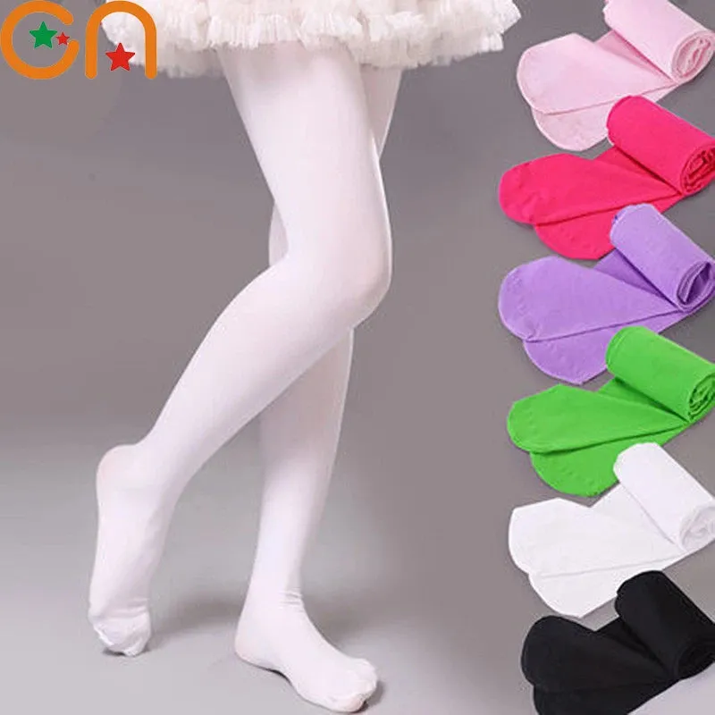Ragazze Balletto Danza Collant Bambini Una Sezione Sottile Moda Collant di Velluto Bambino Solido Nero Bianco Calze Per 0-15Y Ba