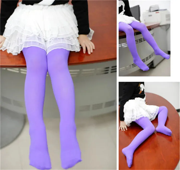 Ragazze Balletto Danza Collant Bambini Una Sezione Sottile Moda Collant di Velluto Bambino Solido Nero Bianco Calze Per 0-15Y Ba