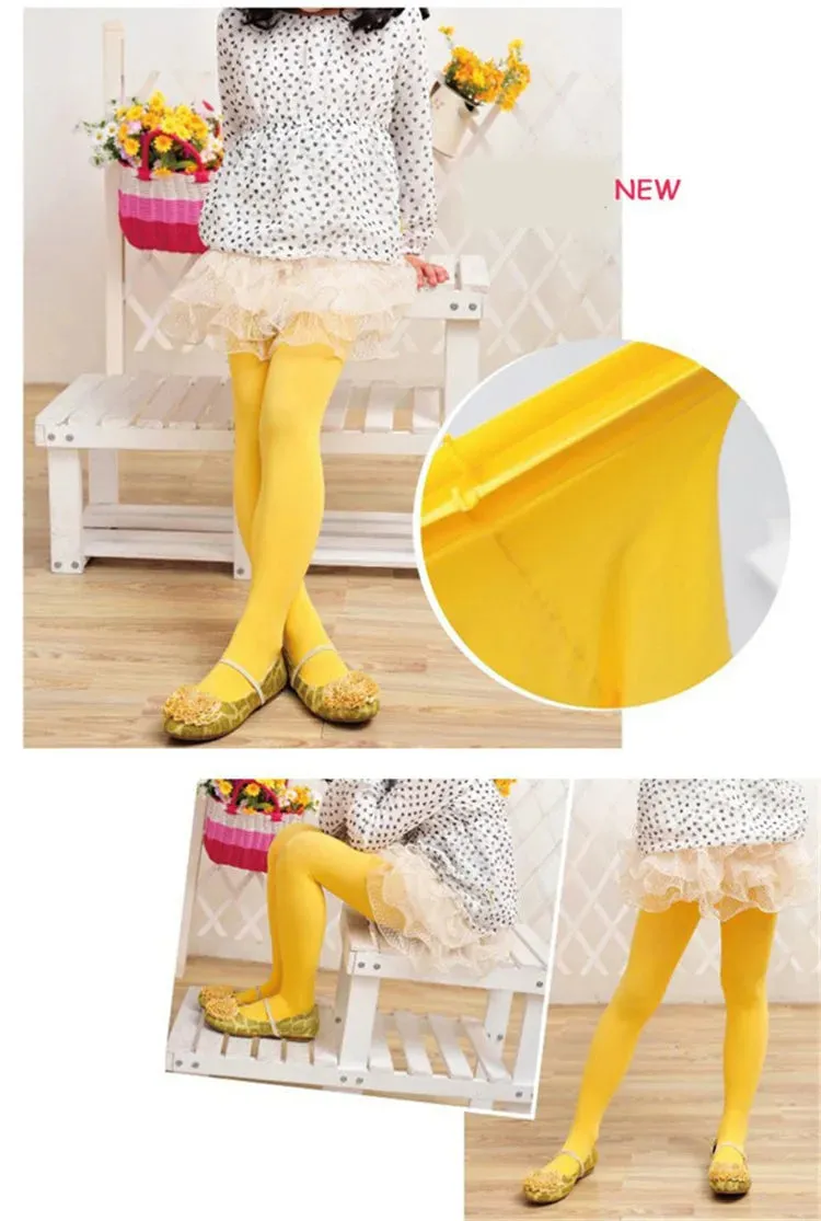Ragazze Balletto Danza Collant Bambini Una Sezione Sottile Moda Collant di Velluto Bambino Solido Nero Bianco Calze Per 0-15Y Ba