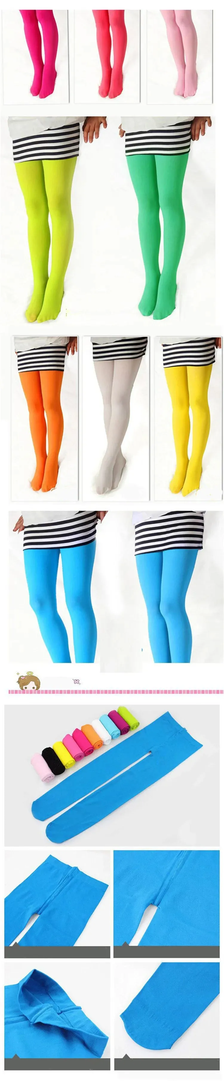Ragazze Balletto Danza Collant Bambini Una Sezione Sottile Moda Collant di Velluto Bambino Solido Nero Bianco Calze Per 0-15Y Ba