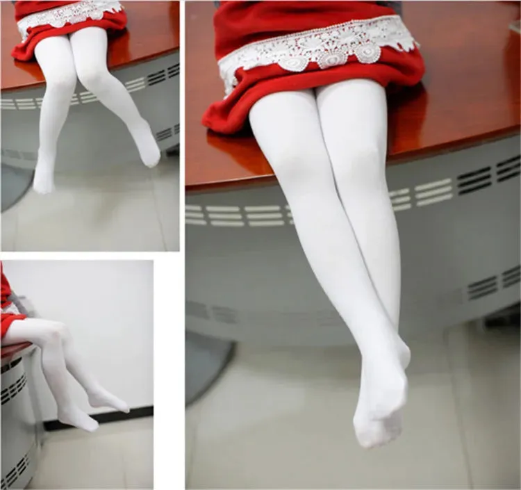 Ragazze Balletto Danza Collant Bambini Una Sezione Sottile Moda Collant di Velluto Bambino Solido Nero Bianco Calze Per 0-15Y Ba