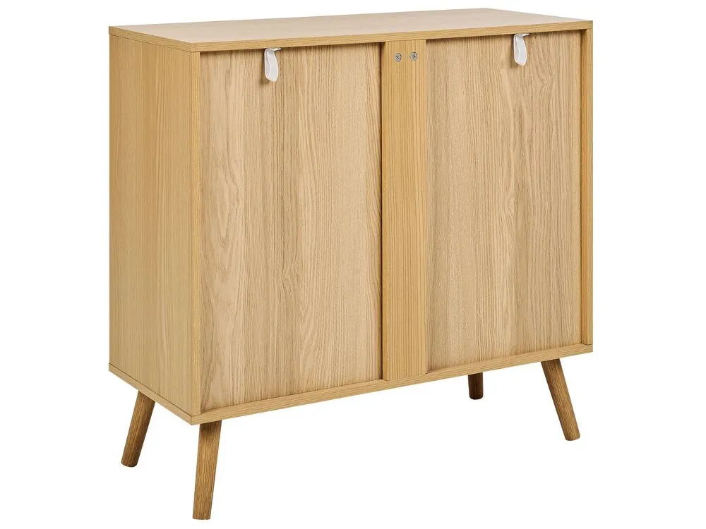 Rattan 2 Door Sideboard Light Wood HODGEN
