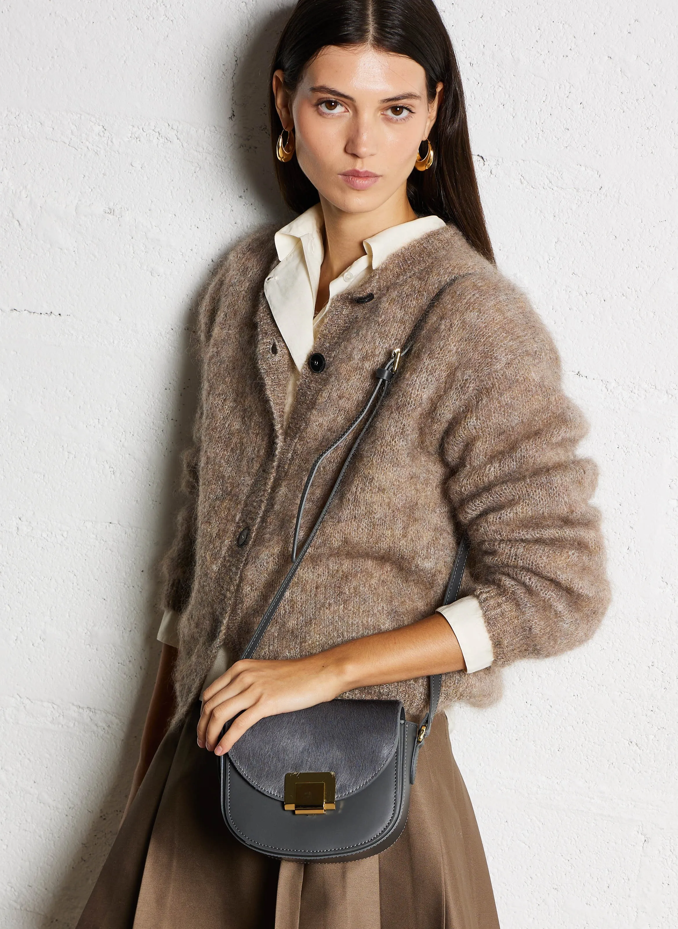  SAISON 1865   ELISE - Borsa a bandoliera in pelle | Grigio